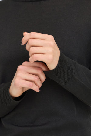 Fransa Mary Polo Jumper Black