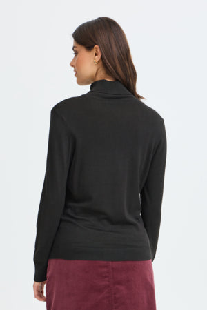Fransa Mary Polo Jumper Black