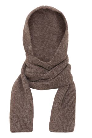 BYoung Vasha Hooded Scarf Brown