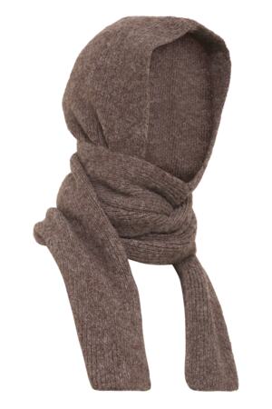 BYoung Vasha Hooded Scarf Brown