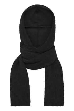 BYoung Vasha Hooded Scarf Black
