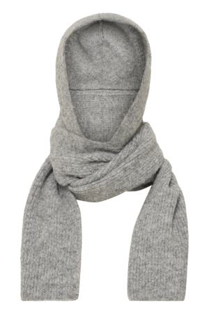 BYoung Vasha Hooded Scarf Grey