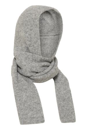 BYoung Vasha Hooded Scarf Grey