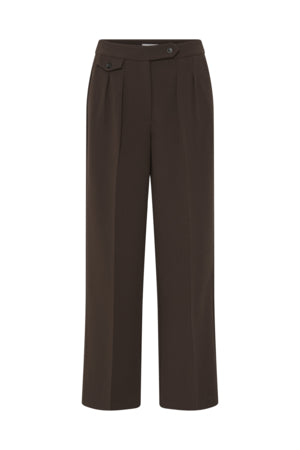 B Young Wide Leg Trousers Brown