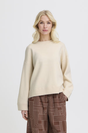 B Young Tari Plain Jumper Cream