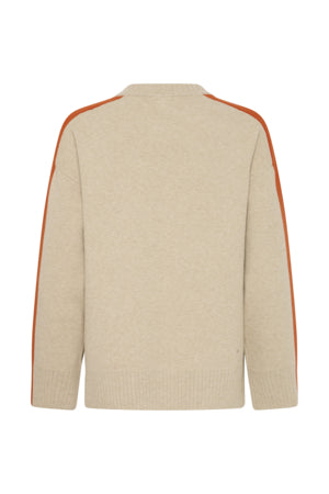 B Young Tari Contrast Jumper Orange/Camel
