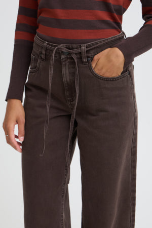 B Young Kamri Belt Jeans Brown