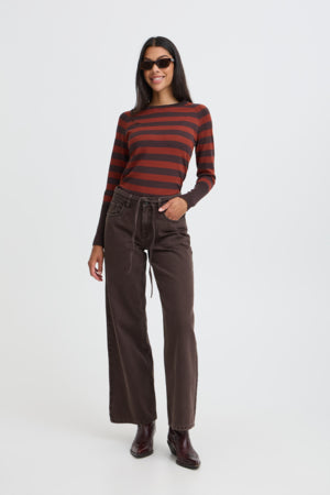 B Young Kamri Belt Jeans Brown