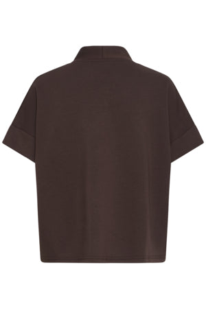 B Young Pusti V Neck Top Chocolate