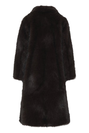 BYoung Akaja Coat Brown Faux Fur