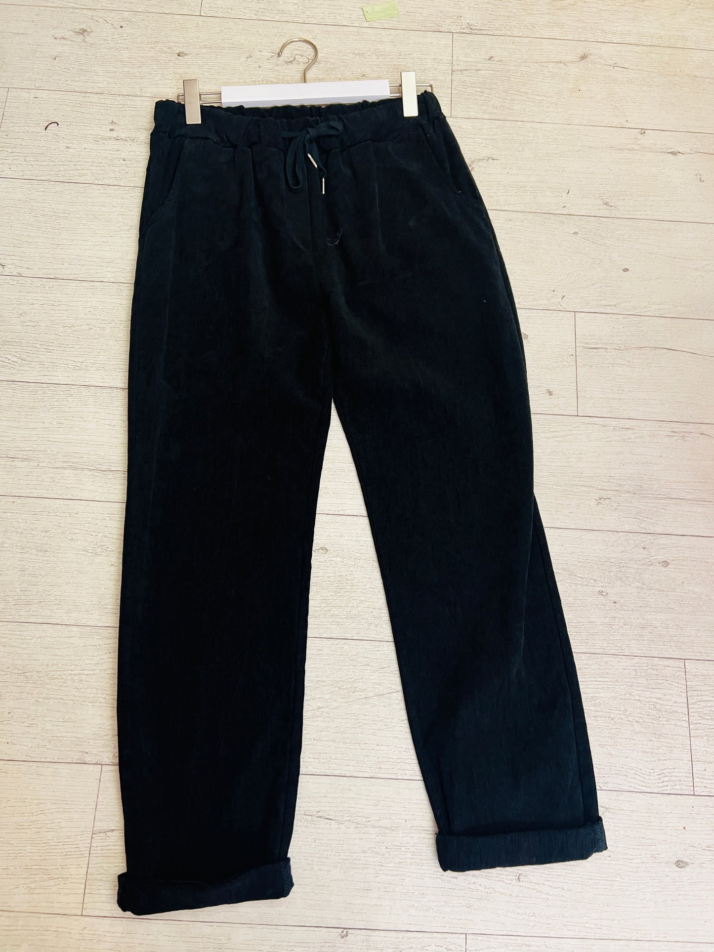 Magic Cord Trousers Black Size 1