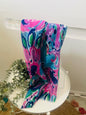 Large Festival Paisley Print Frayed Scarf