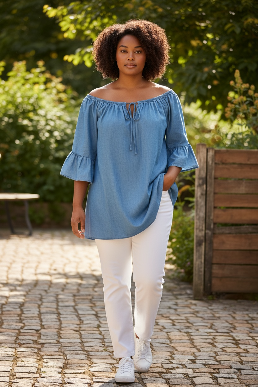 Gemma Gypsy Top Dark Denim