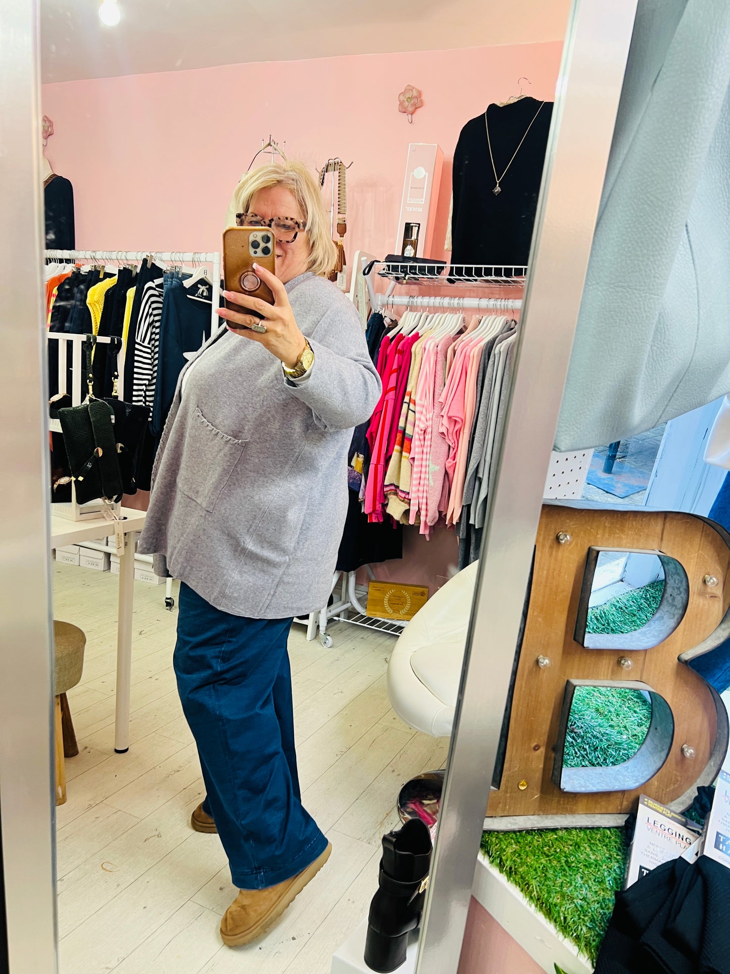 Dakota Two Pocket Cardigan Grey