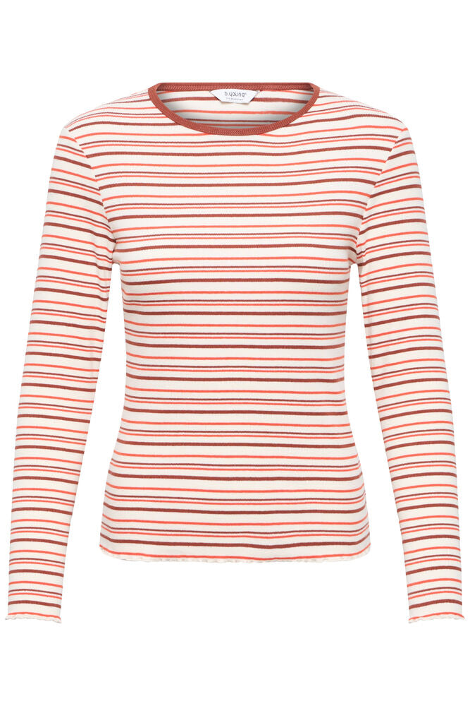 B Young Long Sleeve T shirt Orange/ White