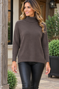 Polo neck Soft feel Chocolate brown