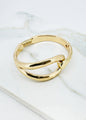 Envy Gold double looped hinged bangle