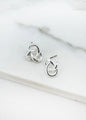 Envy Knot Stud Earring Silver