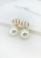 Envy Gold and large pearl drop earring