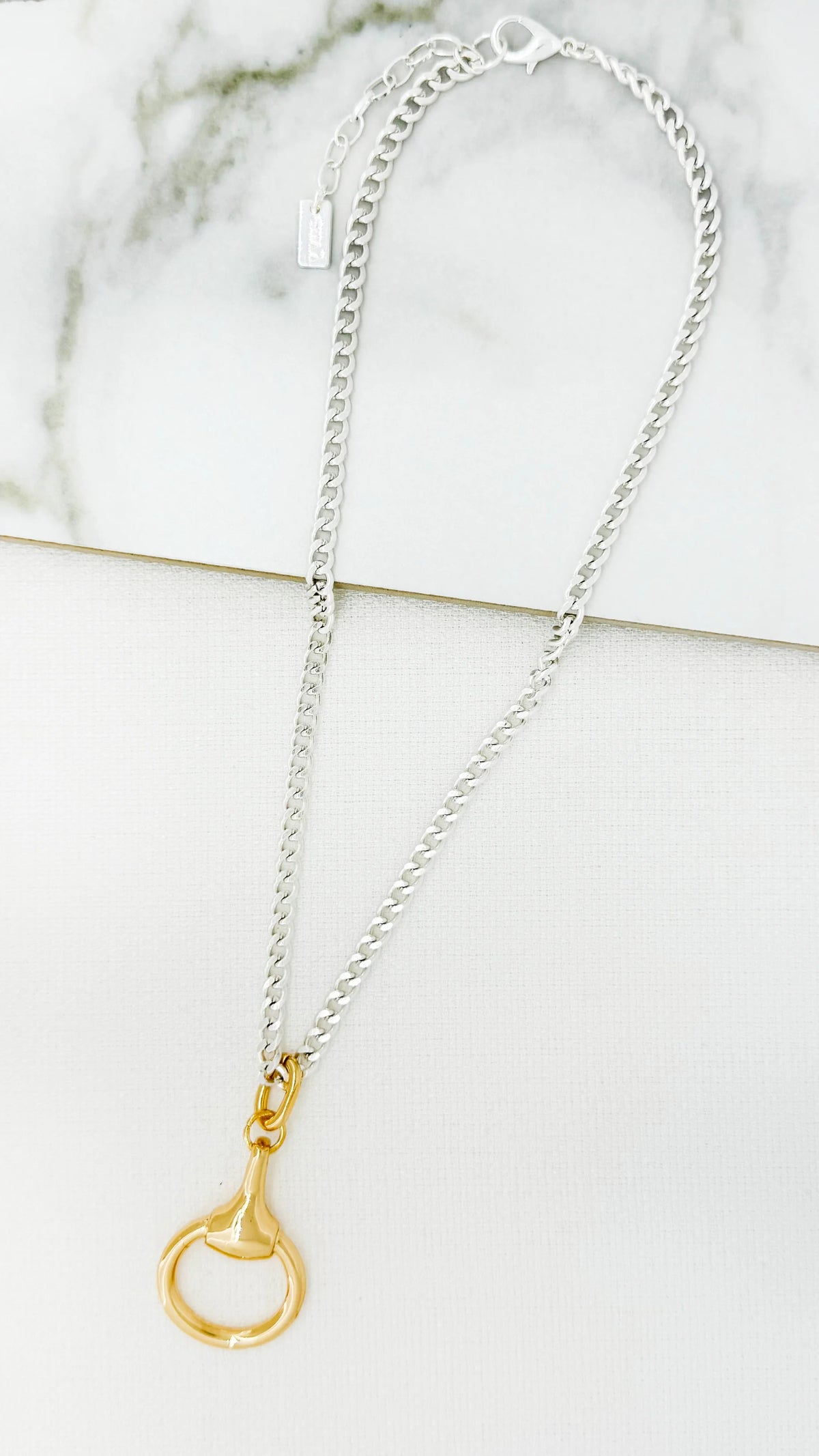 Envy Short link Horse bit pendant