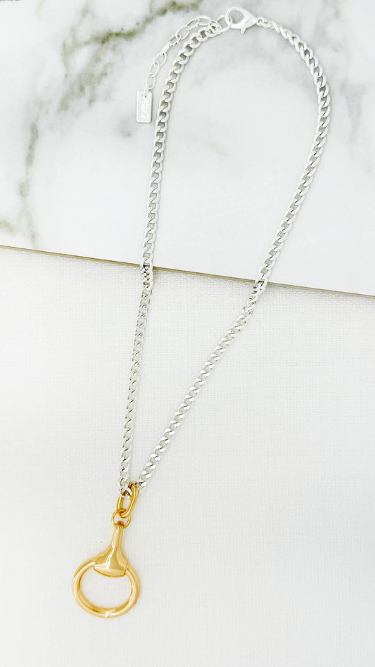 Envy Short link Horse bit pendant