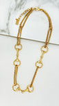 Envy Short Gold chain necklace with soft bit design