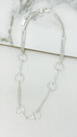 Envy Short silver chain necklace with soft bit design
