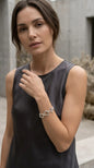 Envy Silver larger link T-bar bracelet