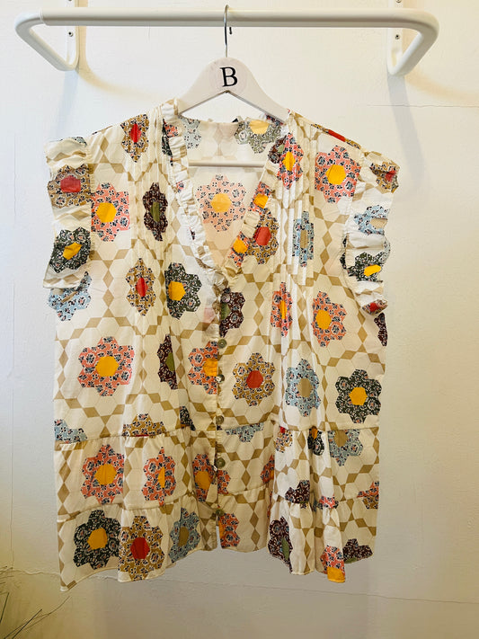 Deana Frill Bottom Blouse