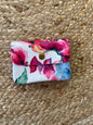 Leather Button Purse Floral Assorted Colours