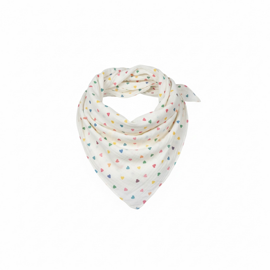 Heart Triangle Scarf Cream