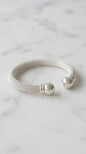 Envy Silver bangle with silver bar detail
