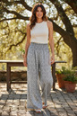 Palazzo Pants White/Blue