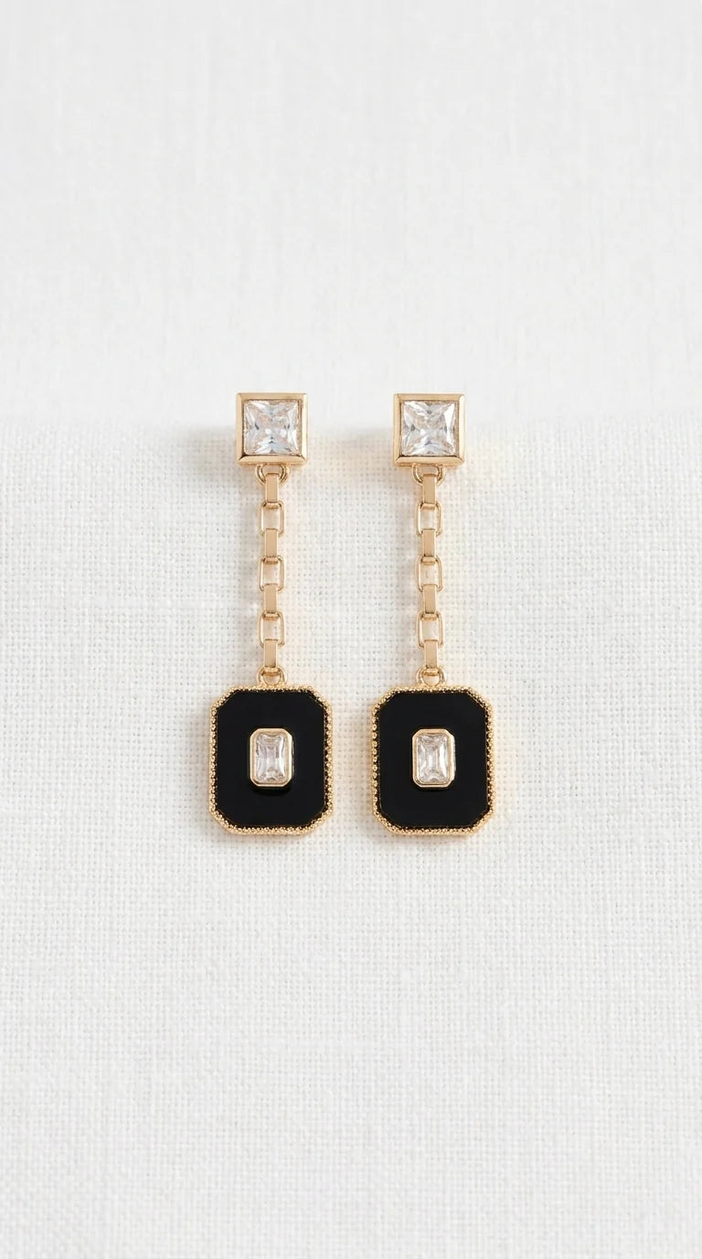 Envy Gold Crystal dropper earring