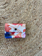Leather Button Purse Floral Assorted Colours