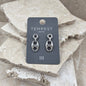 Designer inspired classic link earrings: Silver