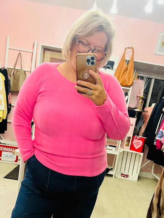 Dora Lightweight Soft knit Jumper Pink