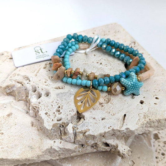 Luxury beaded bracelet Teal
