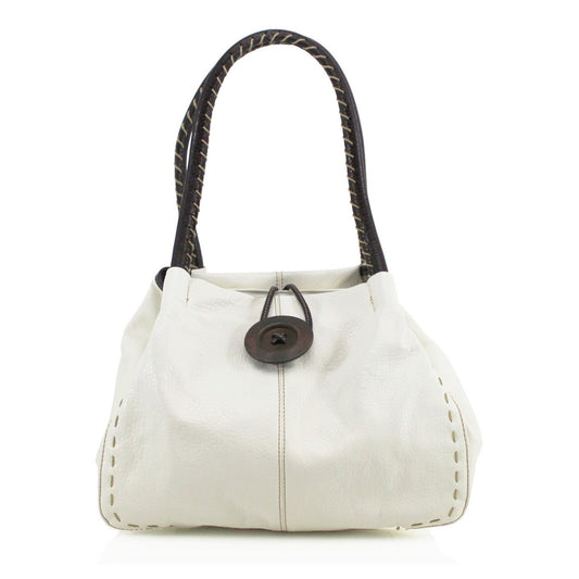 Button Bag White