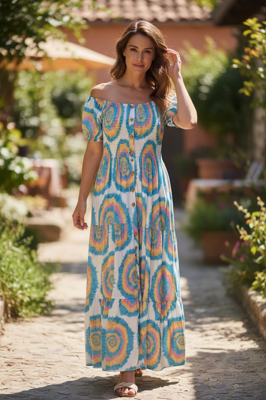 Floral Maxi Dress Teal