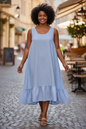 Siena Stripe Dress Light Blue