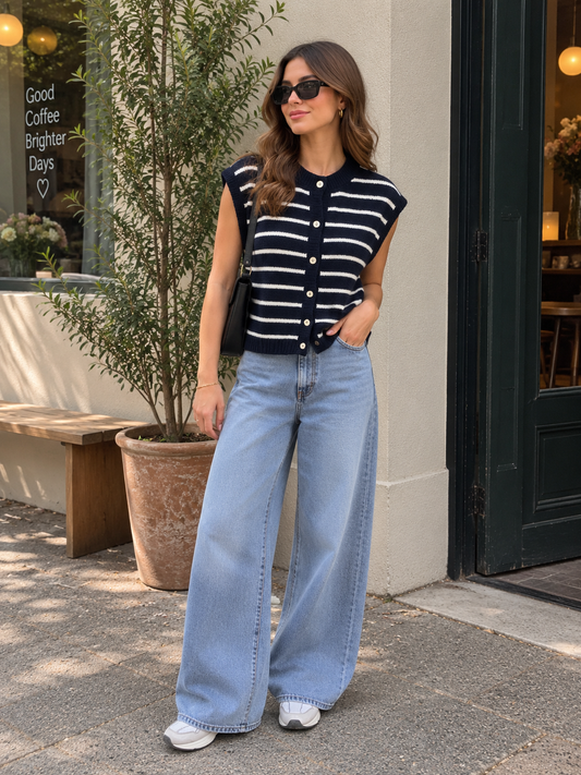 Clara Knit Navy Cardi