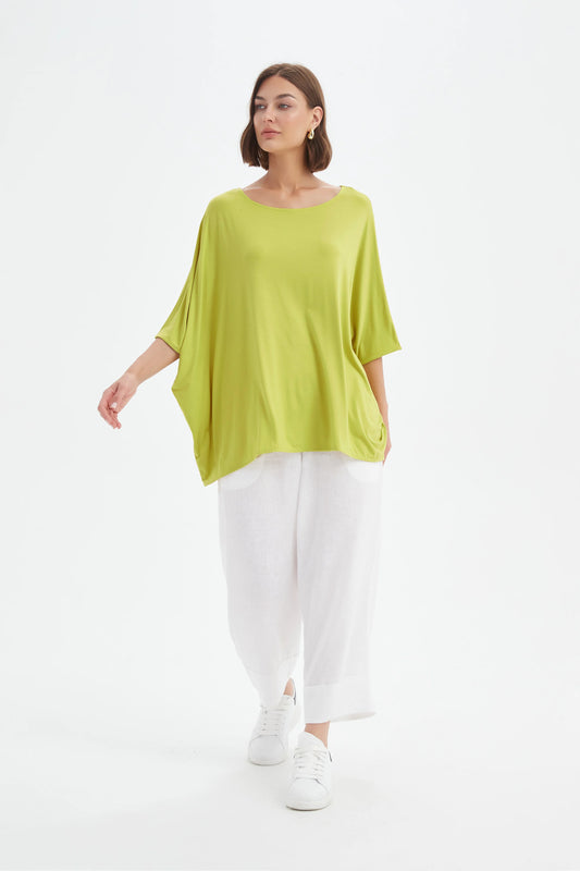 Tirelli Oversized Boxy Tee French  Chartreuse