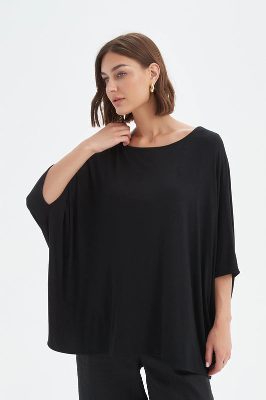 Tirelli Oversized Boxy Tee French  Black