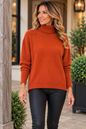 Polo neck Soft feel Rust