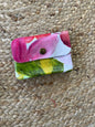 Leather Button Purse Floral Assorted Colours