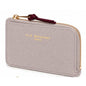 Eli Beaumont Leather Coin Card holder Ash Grey/ Ox Blood