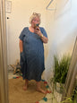 Made in Italy Stripe Dress Navy/Blue