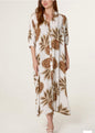 Pineapple Button Through Dress Ivory