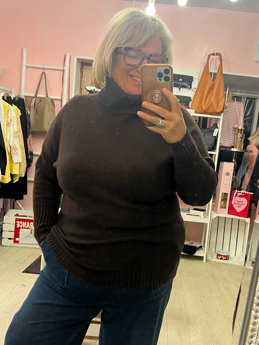 Chelsea Polo Lightweight knit Chocolate Brown